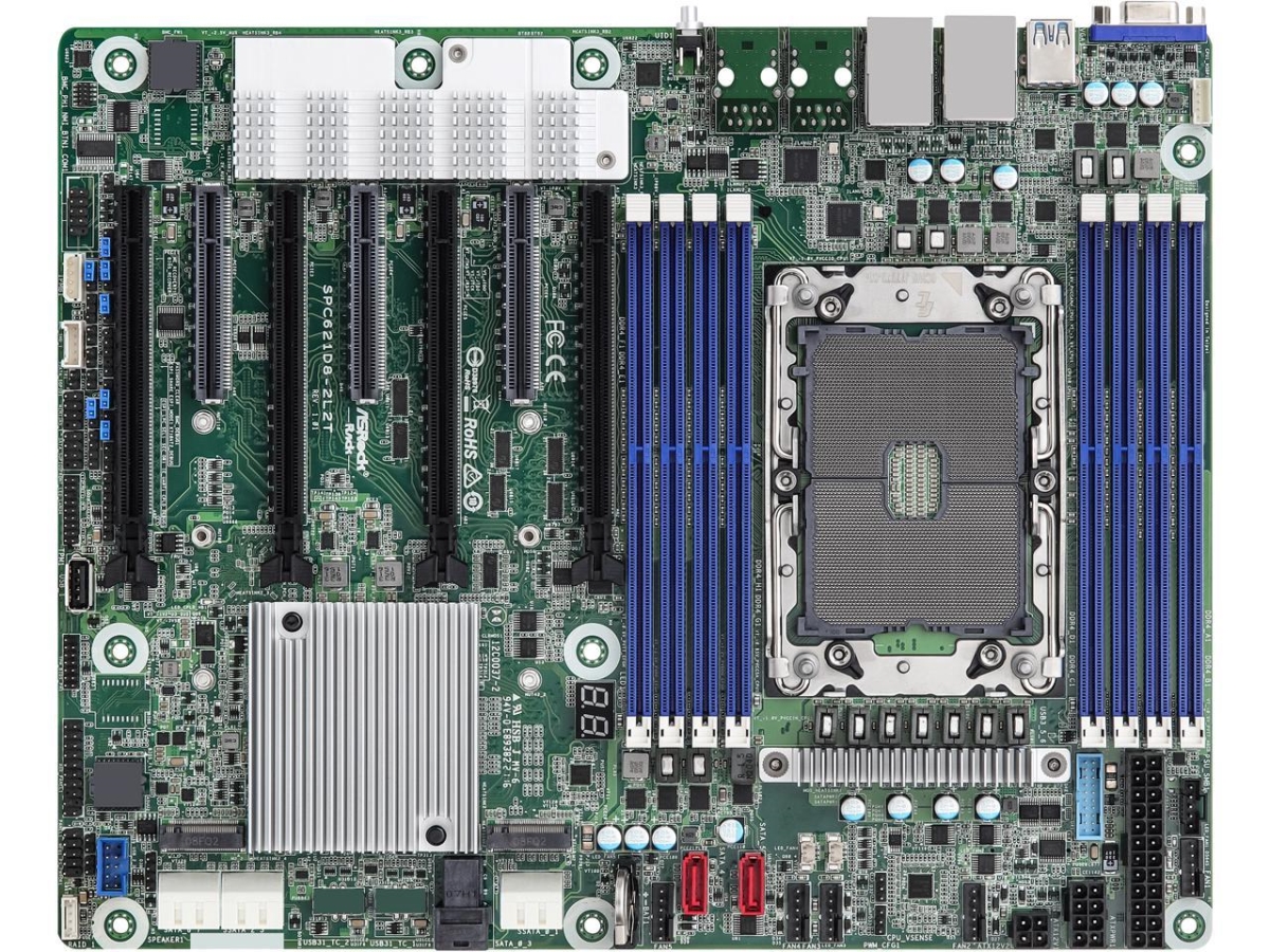 Picture of ASRock Rack SPC621D8 ATX Server Socket P Plus Intel C621A Motherboard