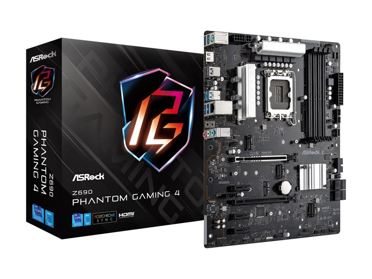 Picture of ASRock Z690 Phantom GMING 4 SATA 6Gbs DDR4 ATX Intel Motherboard