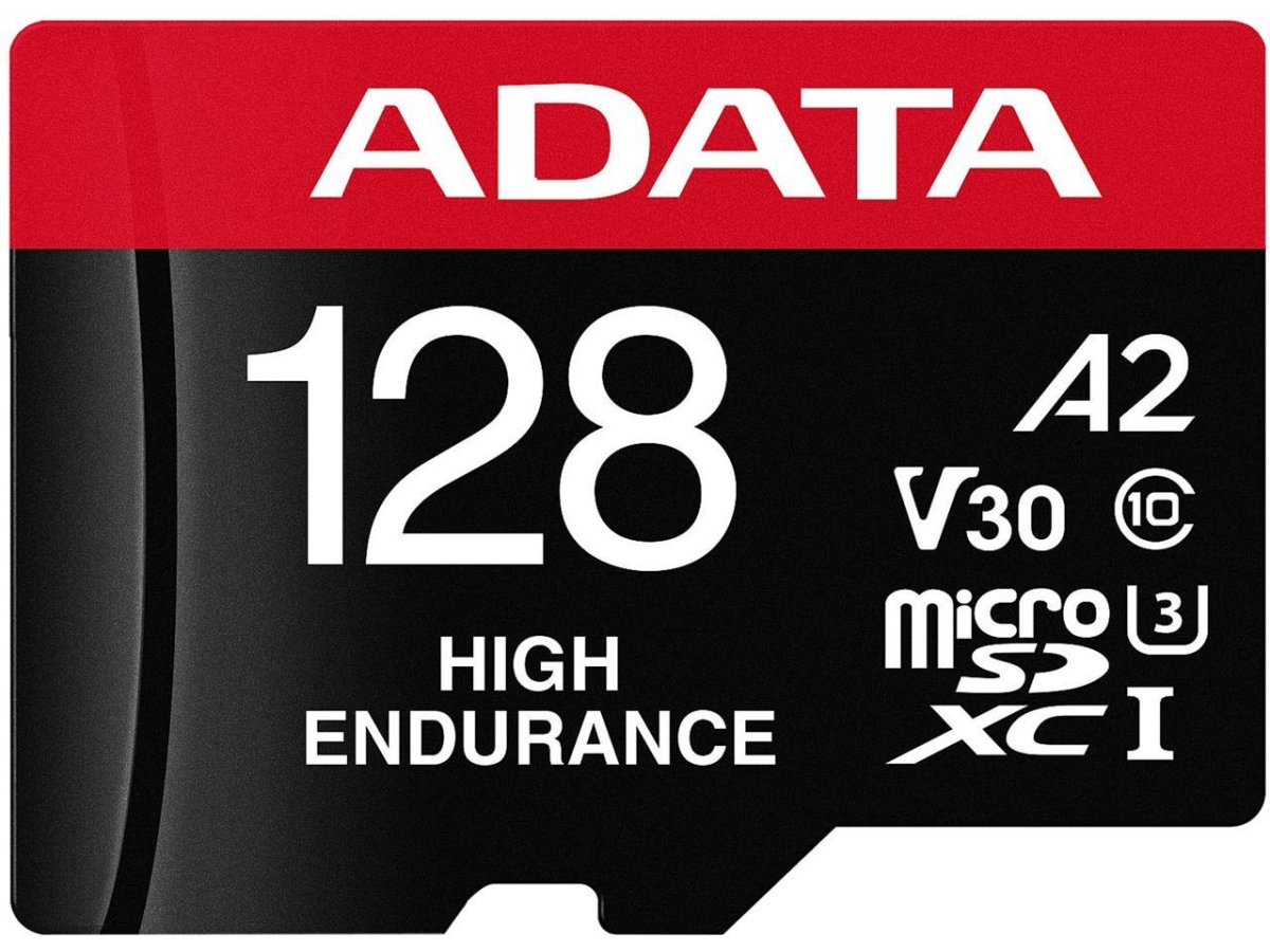 Picture of ADATA AUSDX128GUI3V30SHA2- 128GB High Endurance MicroSDXC UHS-I U3 & Class 10 V30 A2 Memory Card with SD Adapter&#44; Speed Up to 100MB-s