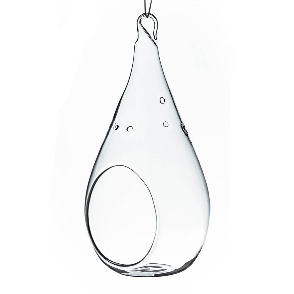Picture of Athenas Garden HCH0207 7 x 3.5 in. Clear Pear Hanging Votive Candle Holder & Vase&#44; Set of 2