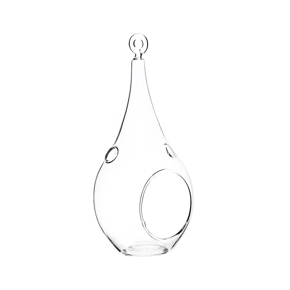 Picture of Athenas Garden HCH0209 9.5 x 4 in. Clear Pear Hanging Terrarium & Votive Candle Holder
