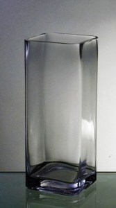 CG-SQ4408 8 in. Rectangular Square Glass Container, Clear