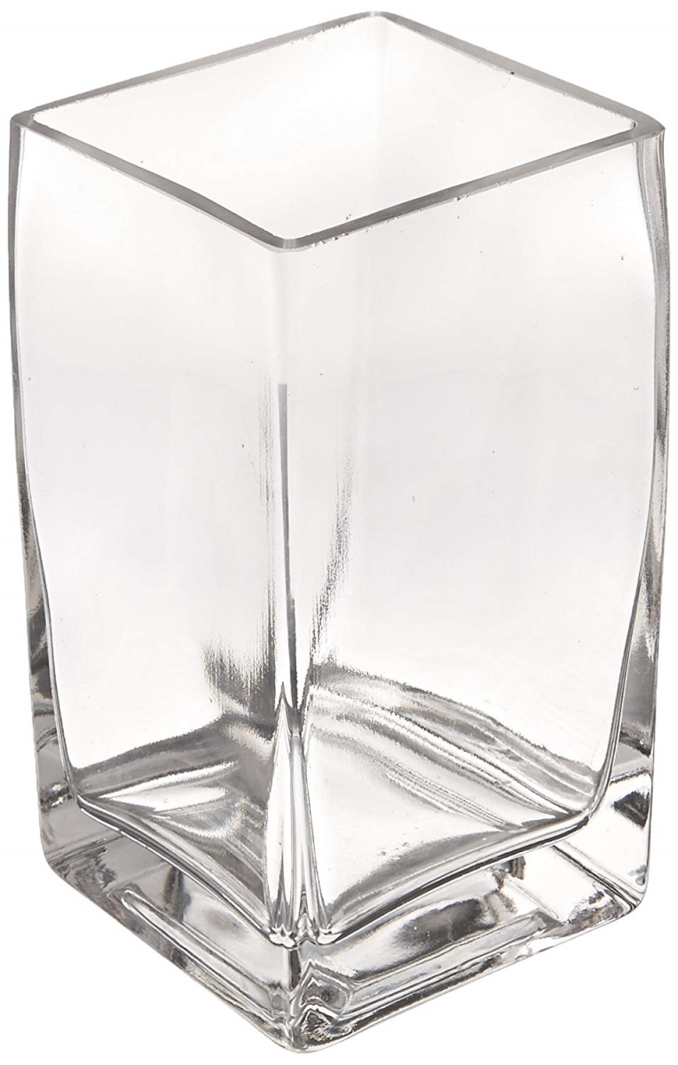 Picture of Athenas Garden CG-V1432 8.5 in. Large 0.16 Square Tower Shape Glass Vase - Clear