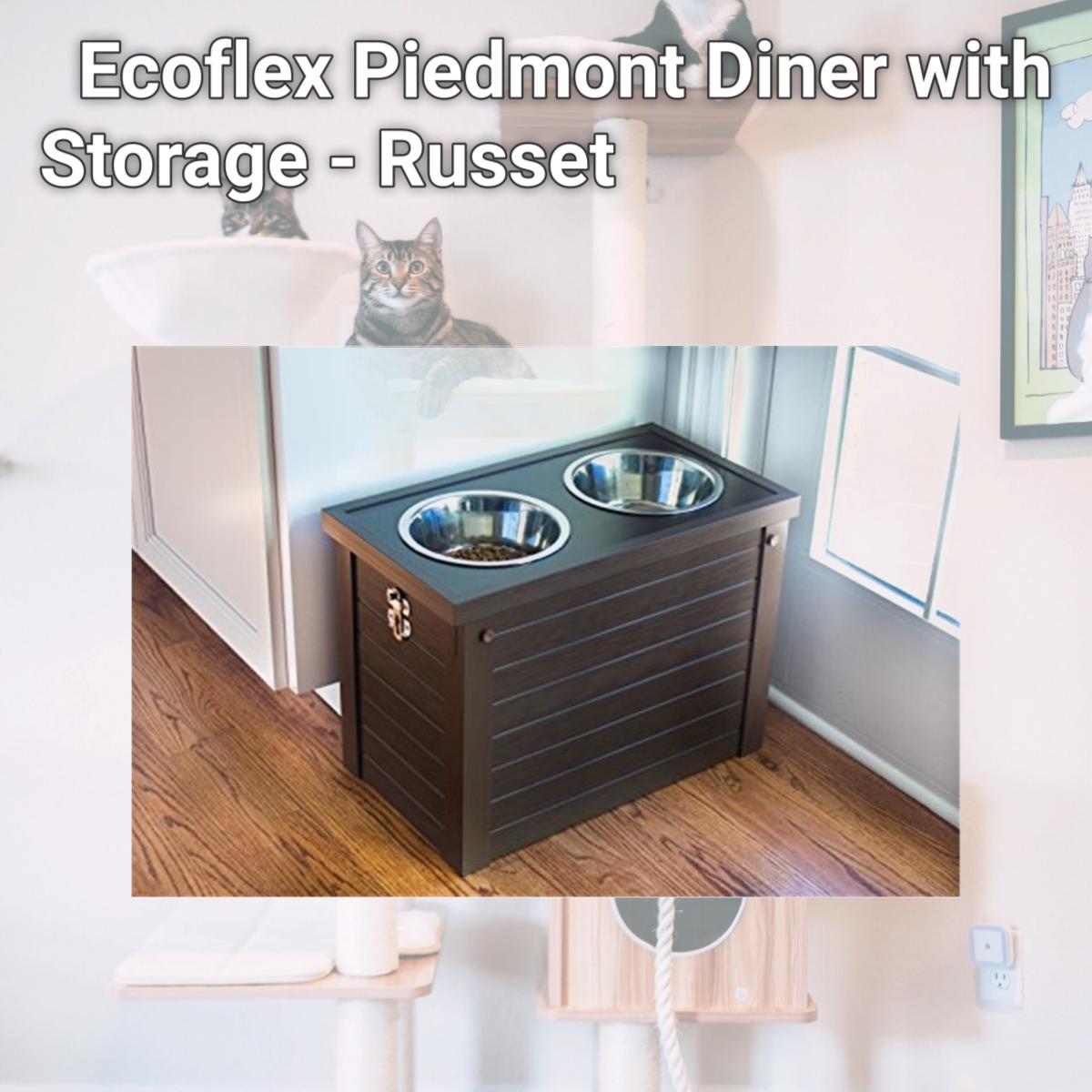 Picture of New Age Pet EHHF303XL Ecoflex Piedmont Diner with Storage - Russet
