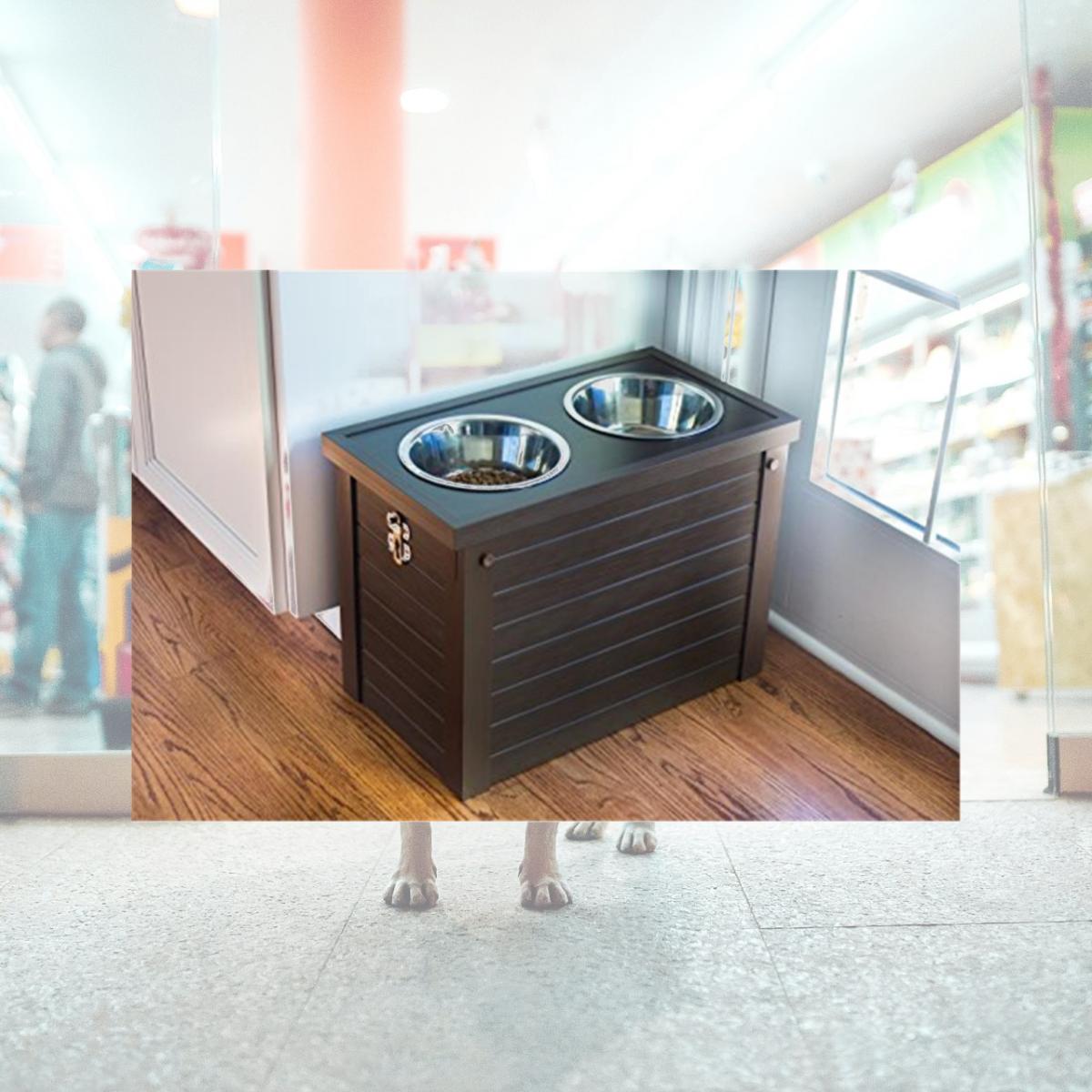 Picture of New Age Pet EHHF303XL Ecoflex Piedmont Diner with Storage - Russet