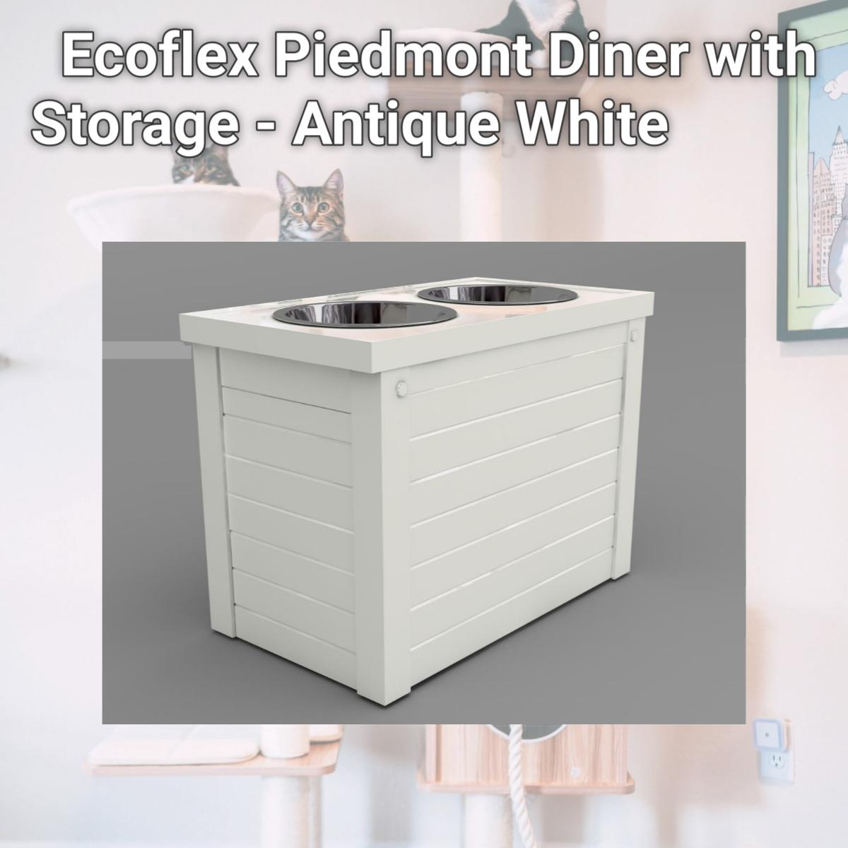 Picture of New Age Pet EHHF304XL Ecoflex Piedmont Diner with Storage - Antique White