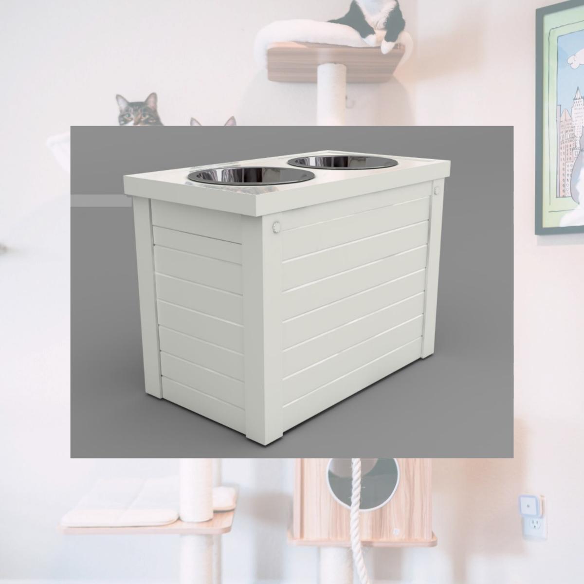 Picture of New Age Pet EHHF304XL Ecoflex Piedmont Diner with Storage - Antique White