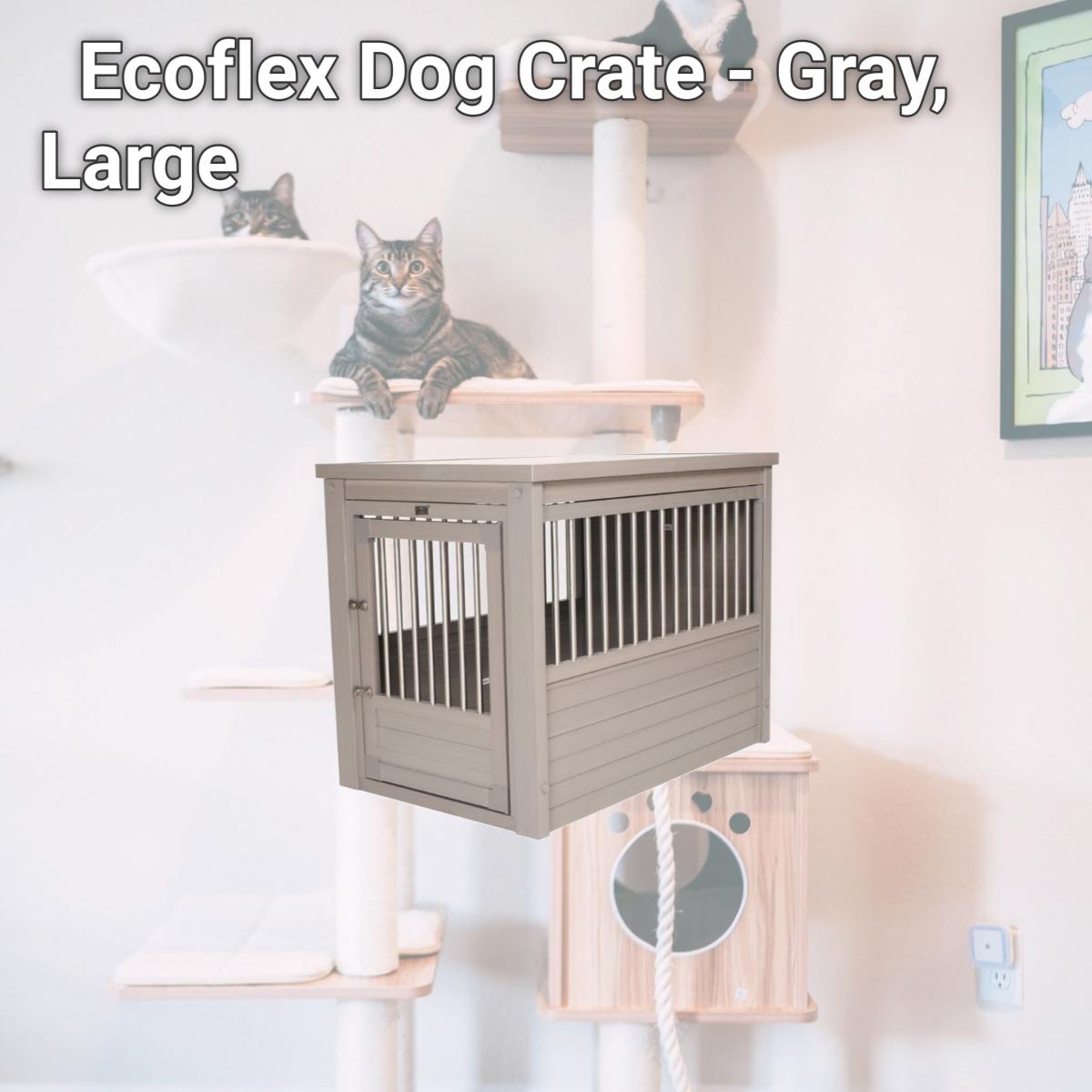 Picture of New Age Pet EHHC405L Ecoflex Dog Crate - Gray, Large