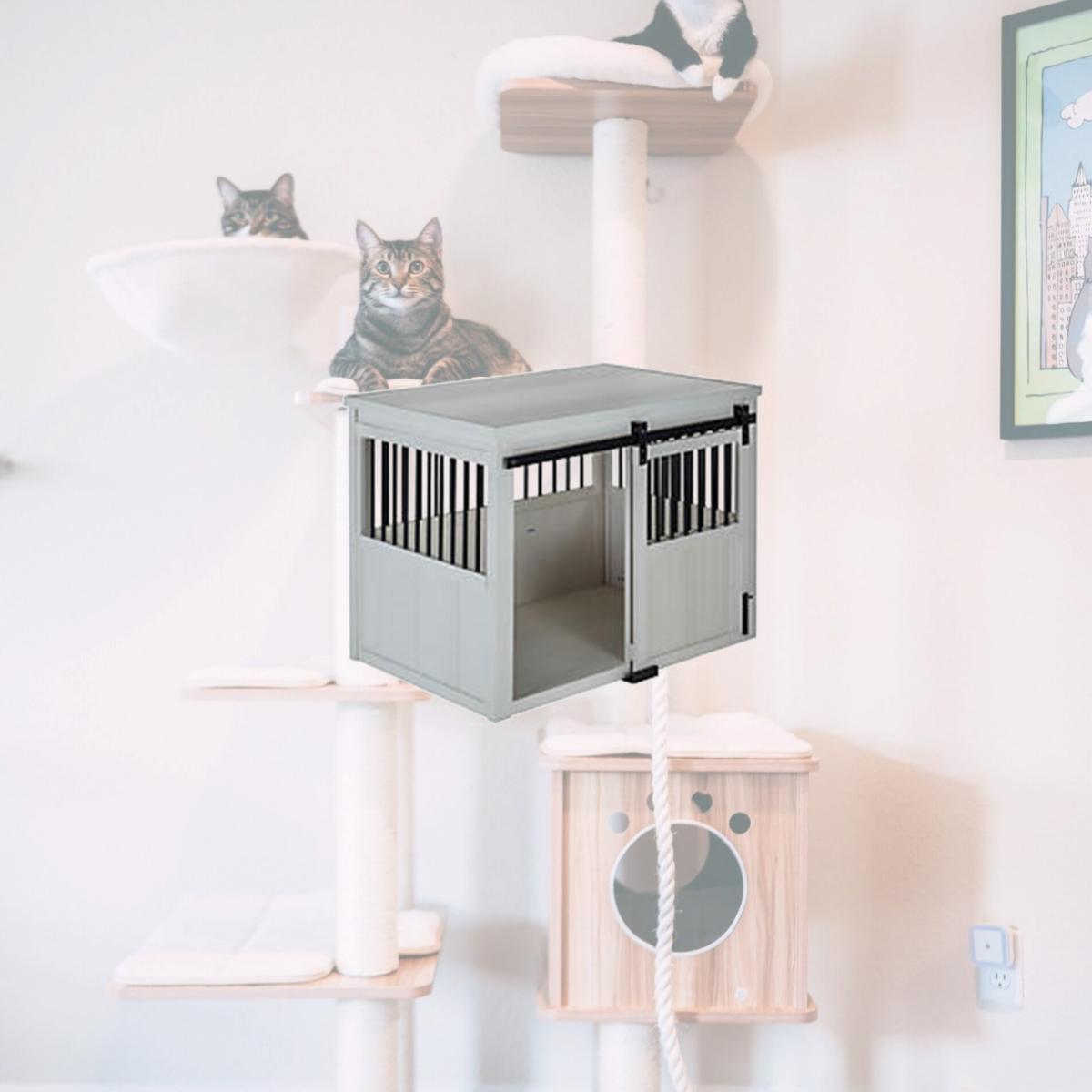 Picture of New Age Pet EHDBC15-04L Homestead Dog Crate, Antique White - Large