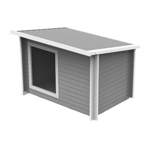 Picture of New Age Pet ECOH205XL Rustic Lodge Dog House, Gray - Extra Large