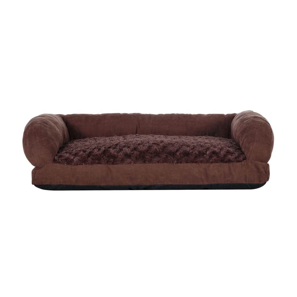 Picture of New Age Pet CSH303L Buddys Memory Foam Dog Bed Cushion&#44; Brown - Large