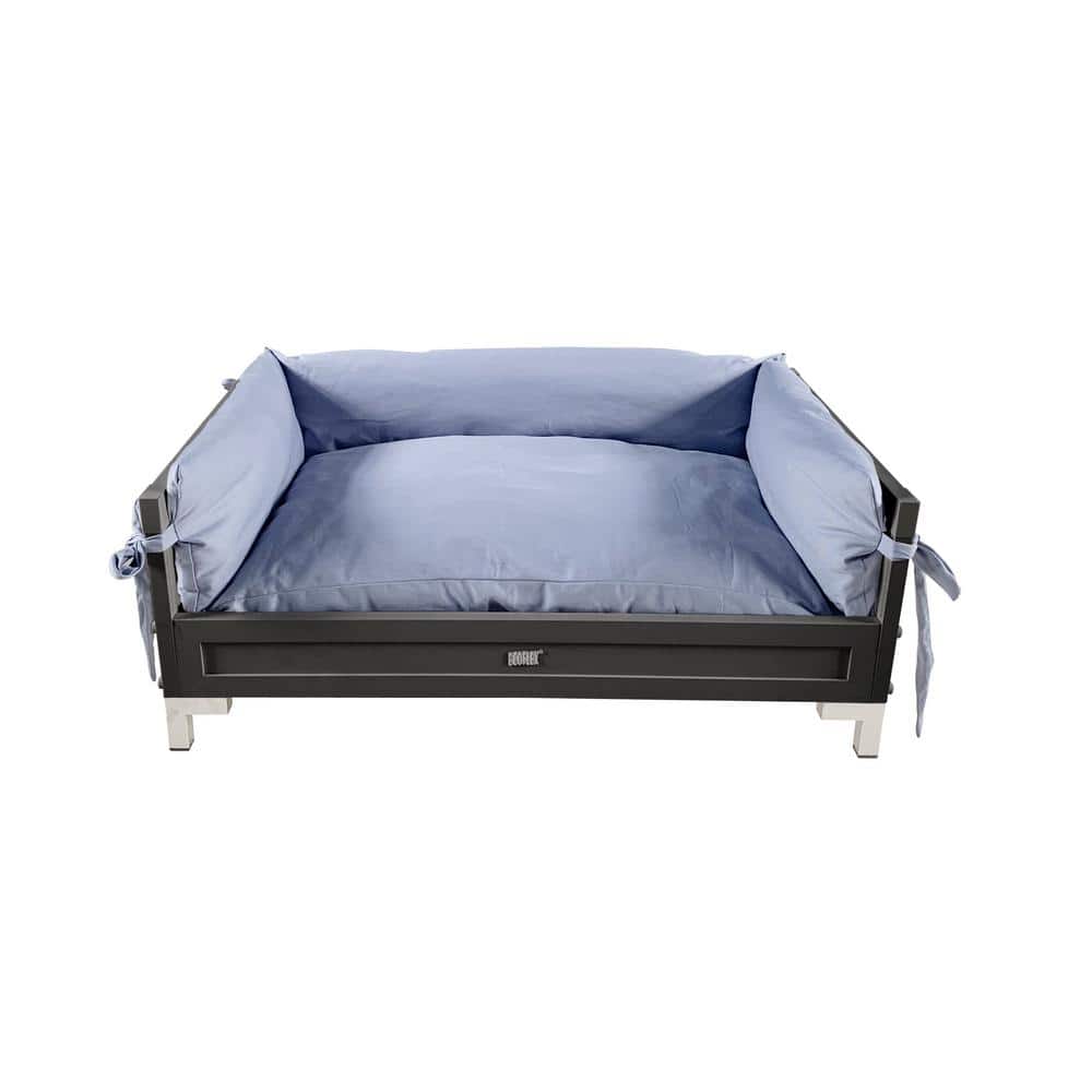 Picture of New Age Pet EHHB402L Manhattan Raised Dog Bed with Cushion, Espresso - Large