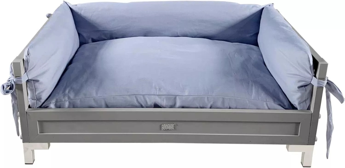 Age Pet EHHB405XL Manhattan Raised Dog Bed with Cushion - Gray - Extra Large