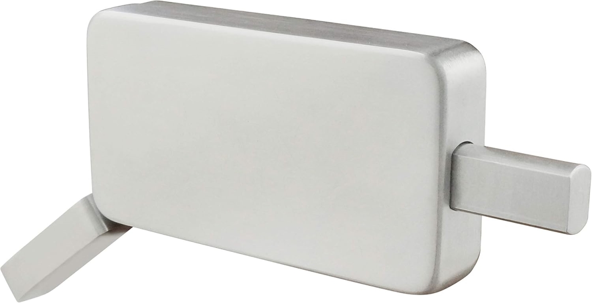 BD1023-32D  Barn Door Privacy Lock, Satin Stainless Steel Surface Jamb Mount Lock for Barn Doors and Interior Sliding Doors