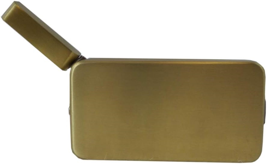 BD1022-PVD4  Barn Door Privacy Lock, Satin Brass Surface Jamb Mount Lock for Barn Doors and Interior Sliding Doors, Modern Privacy Hardware