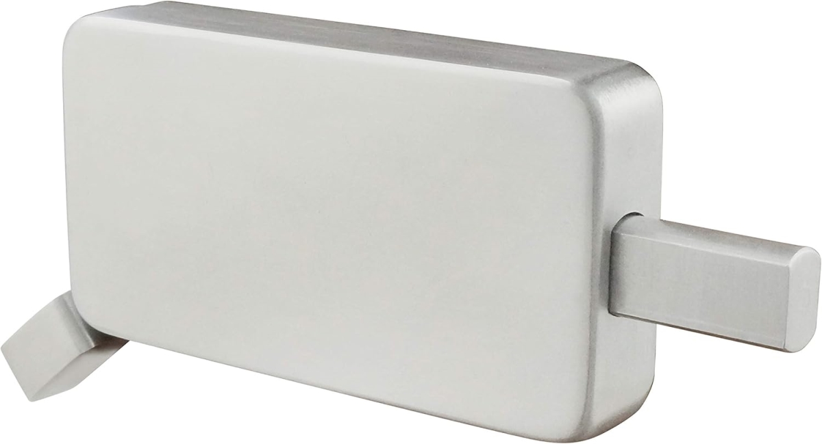 BD1022-32D  Barn Door Privacy Lock, Satin Stainless Steel Surface Jamb Mount Lock for Barn Doors and Interior Sliding Doors