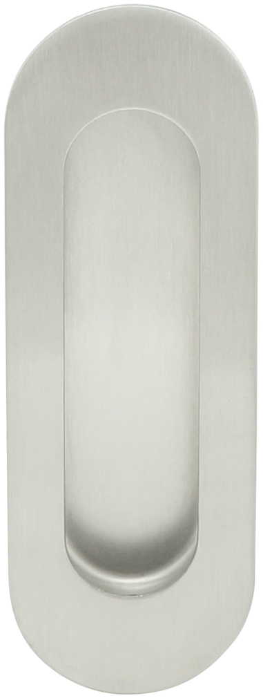 FHIX04-32D  Oblong Pocket Door Pull, Satin Stainless Steel Concealed Fixing Cup Pull with Oval Opening