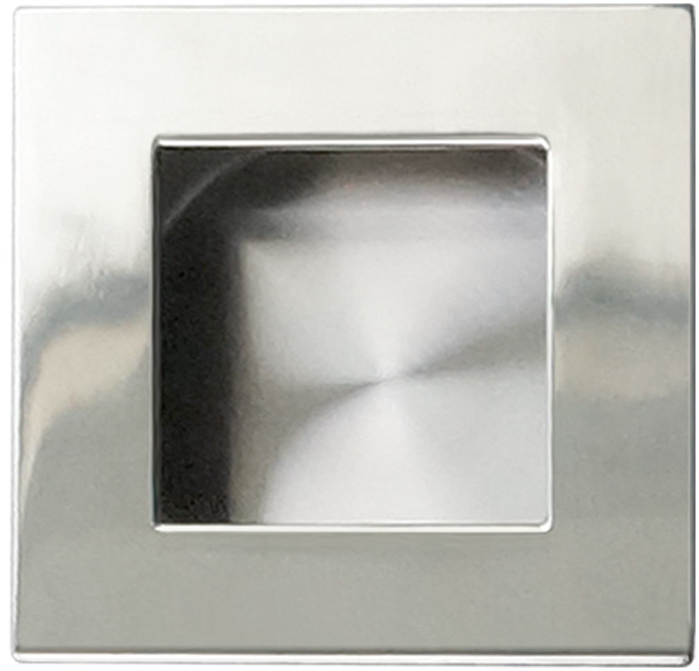 FHIX05-32  Square Pocket Door Pull, Polished Stainless Steel Recessed Cup Pull for Sliding or Cabinet Doors, 2-3/4'