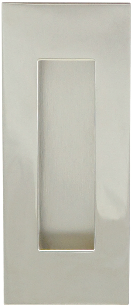 FHIX06-32  FHIX06-32 Rectangular Pocket or Cup Pull with Rectangular Opening, Polished Stainless Steel