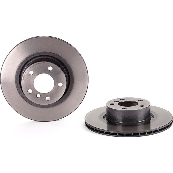 Premium UV Coated Rear Brake Rotor - Silver - Rear - Includes Fixing Screw Kit