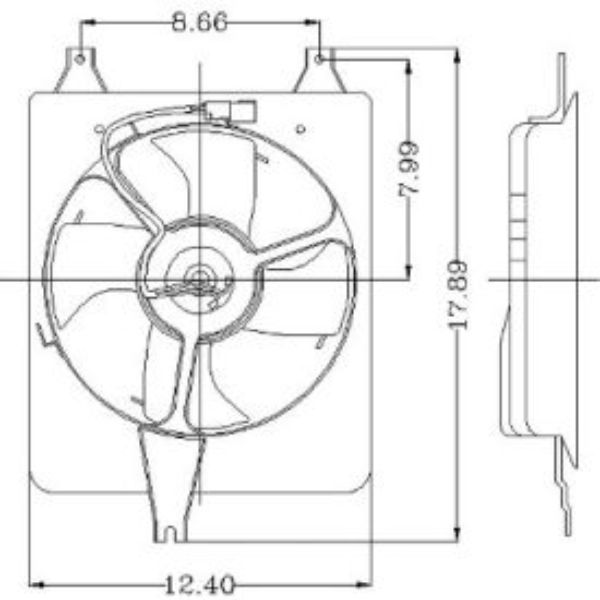 B2740947 2811353 Engine Cooling Fan Assembly