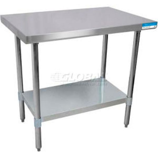 Picture of BK Resources B899511 18 Gauge 430 Series Stainless & Galvanised Shelf Workbench with Undershelf - 36 x 30 in.