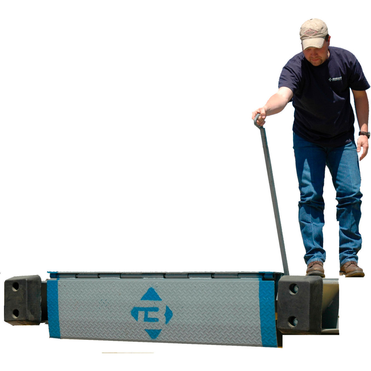 Picture of Bluff Manufacturing 986638 72 in. & 25&#44; 000 lbs 25EP72 EZ-Pull Mechanical Edge of Dock Leveler
