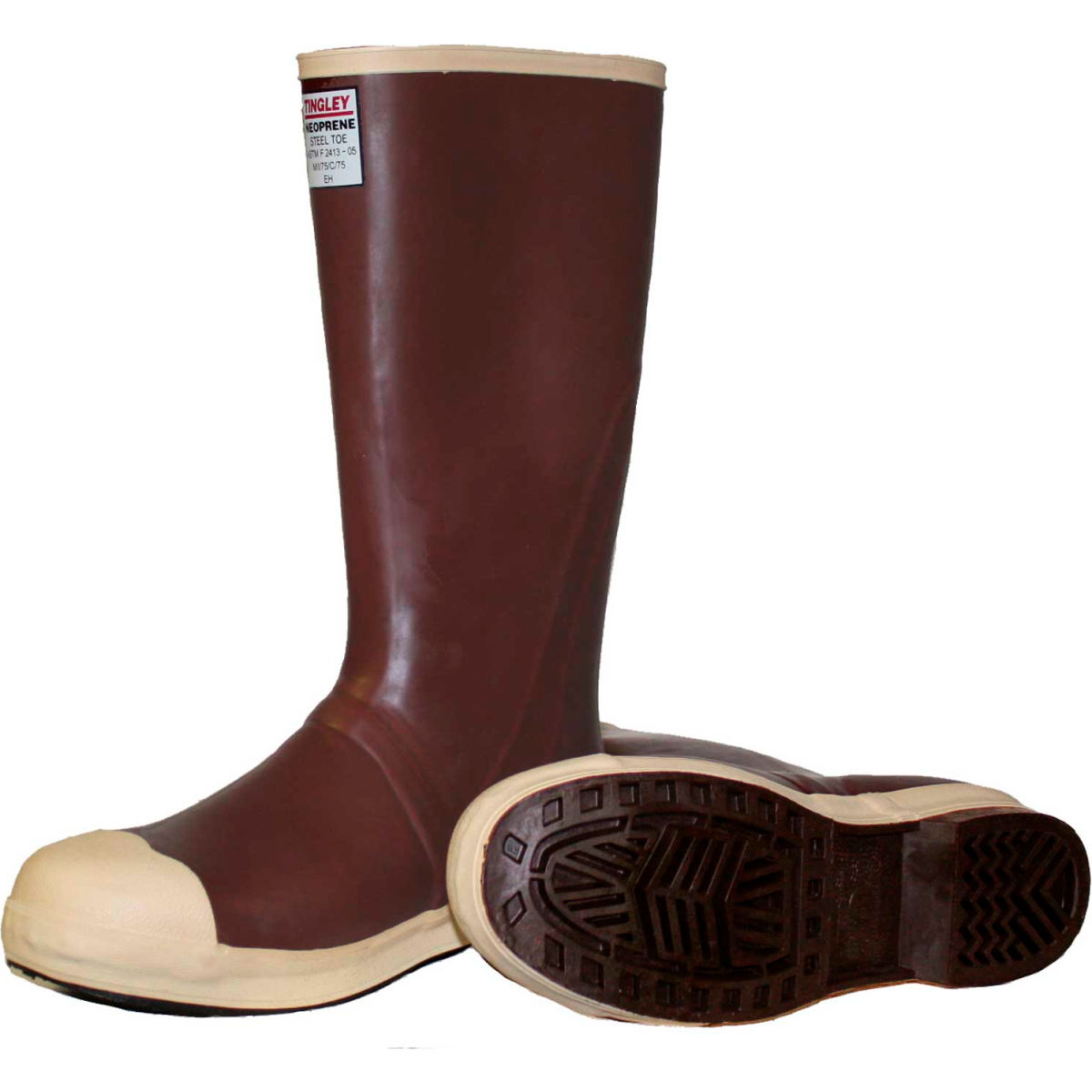 MB921B Neoprene Steel Toe Snugleg Boots, Brick Red & Brown, Size 11 -  Noah Mason, NO3656959