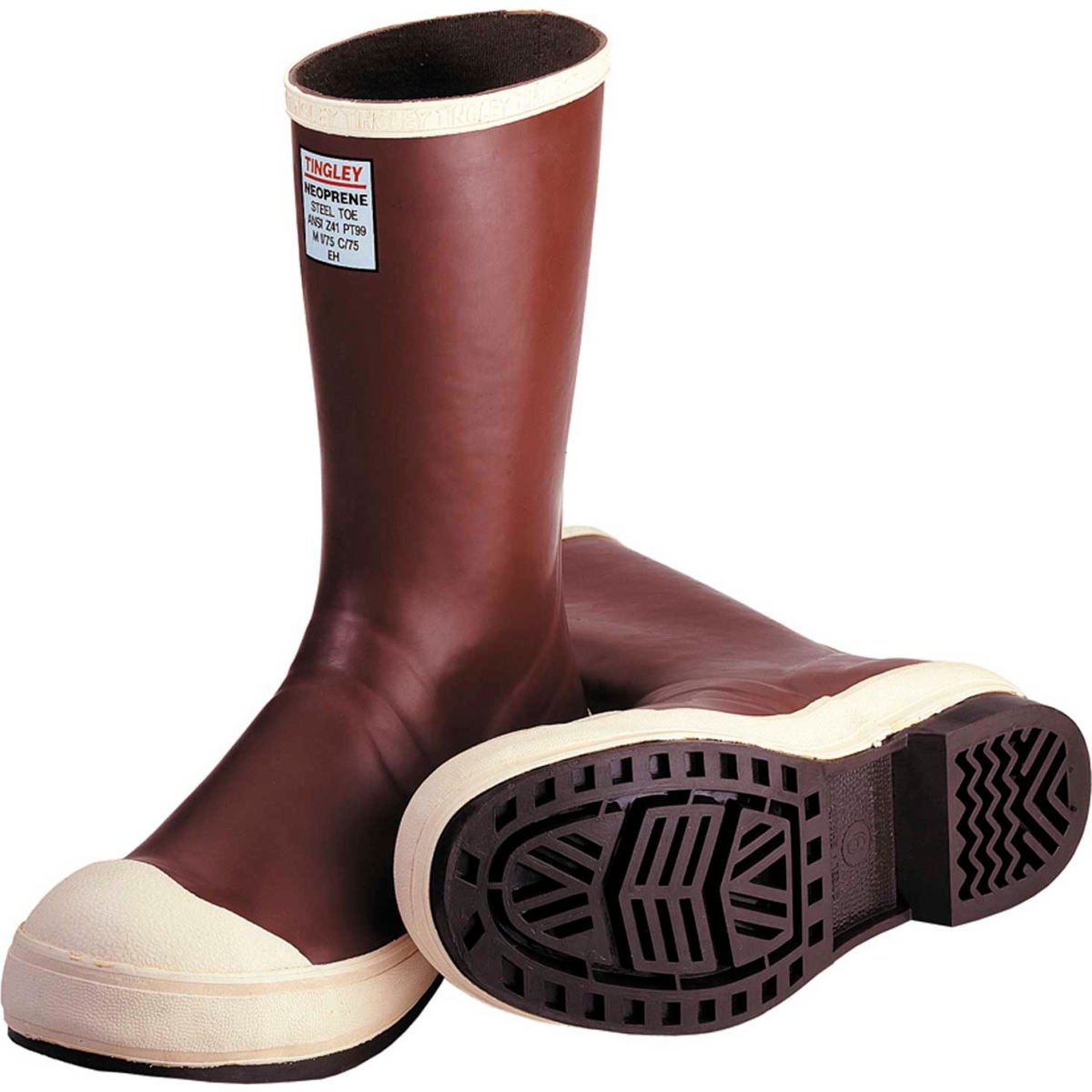 Tingley Rubber B1379044 MB922B Neoprene Steel Toe Snugleg Boots, Brick Red & Brown, Size 9 -  Tingley Rubber Corp