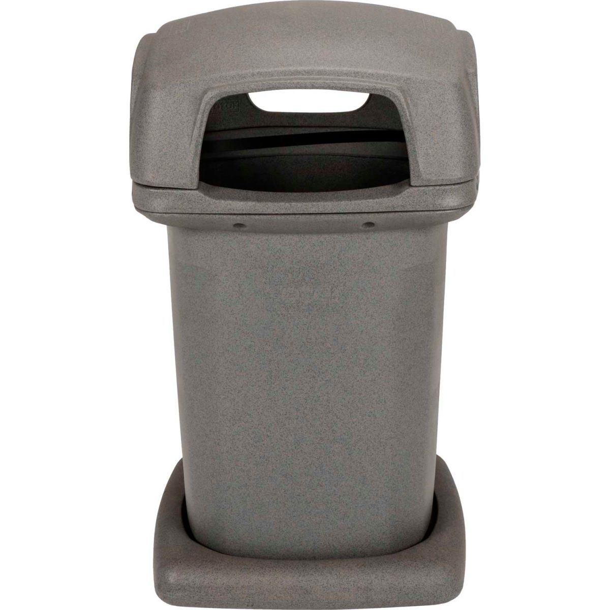 60 gal Plastic Square Trash Can with Gravity Release Latch - Graystone