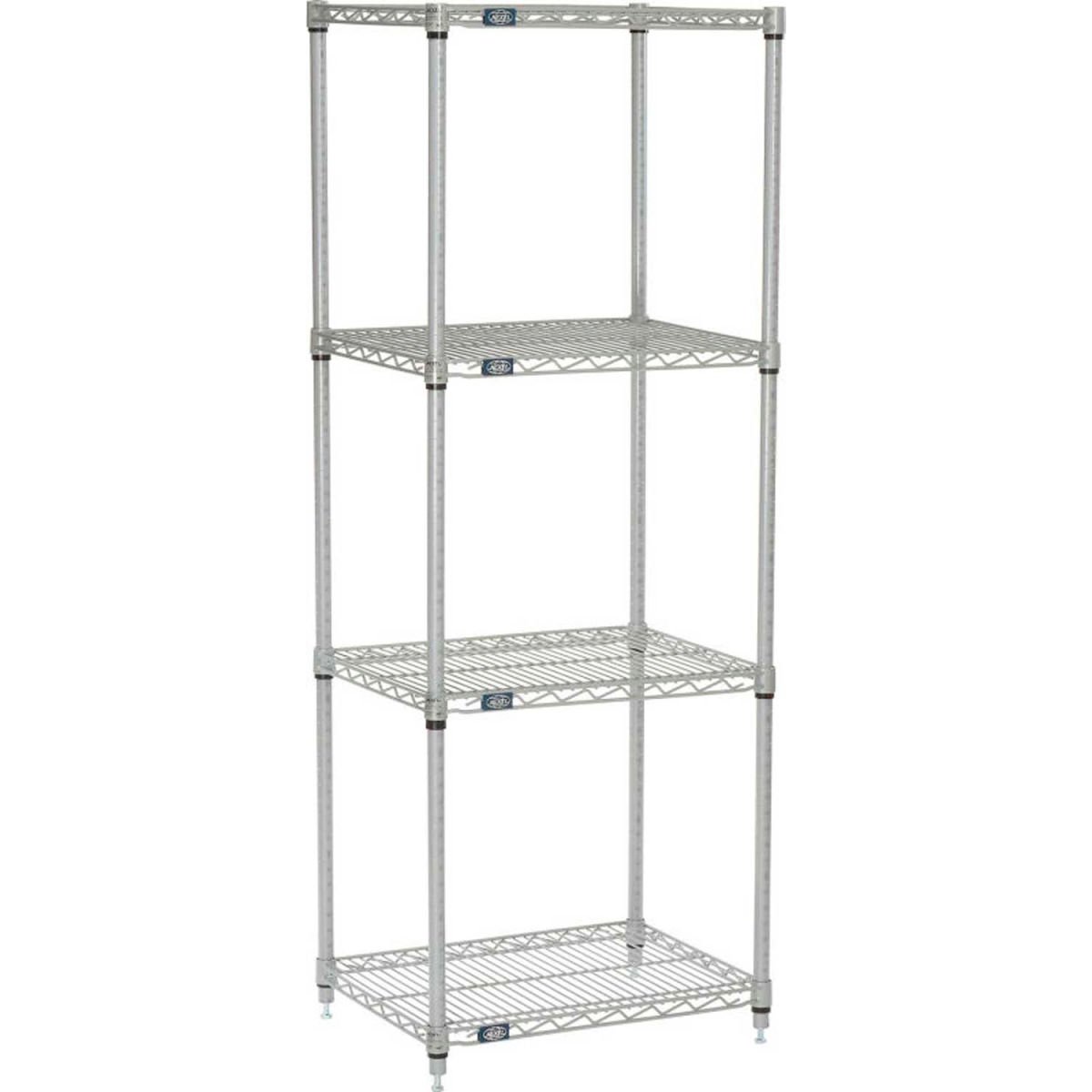 Picture of Global Industrial 21306EP5 63 x 30 x 21 in. Nexelate Silver Epoxy Starter Unit 5 Tier Wire Shelving