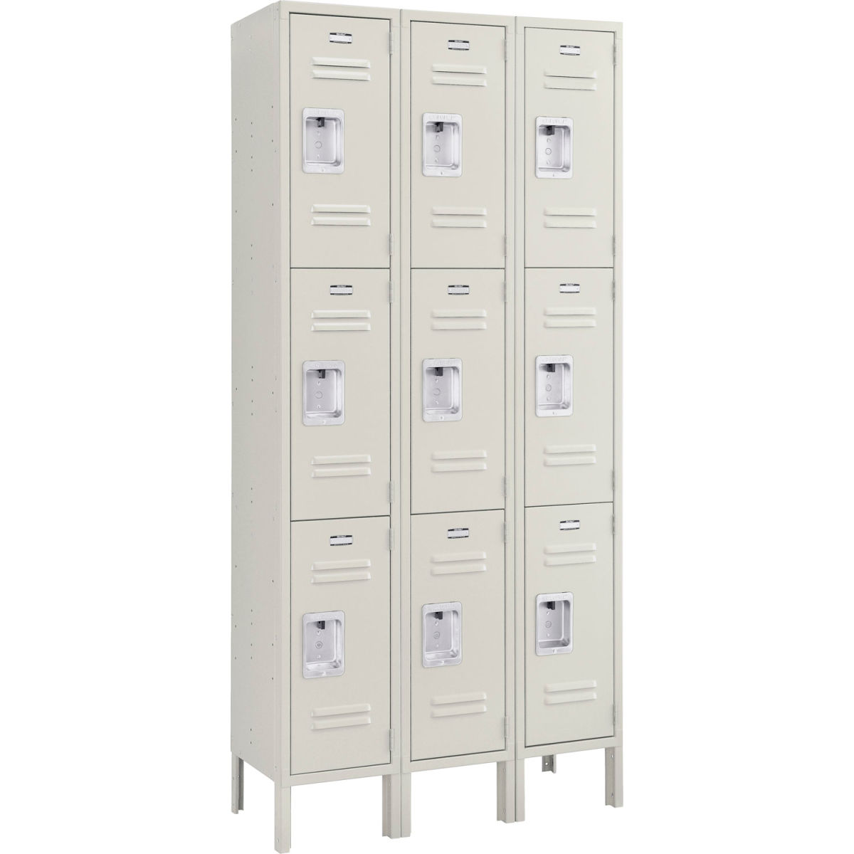 Infinity Triple Tier 9 Door Assembled Locker, Tan - 12 x 15 x 24 in.