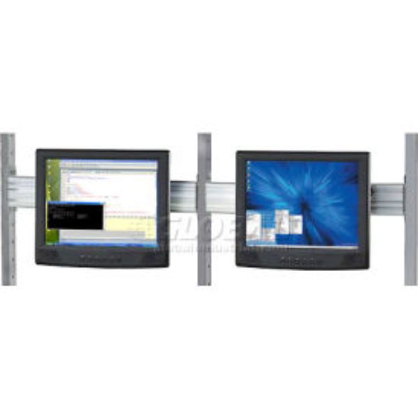 Picture of Global Industrial LCD48 Flat Panel Monitor Track for 48 in. LAN Station&#44; Gray