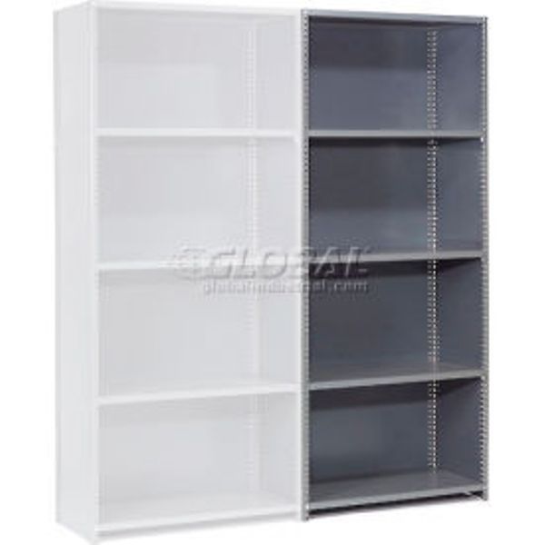 20 Gauge Closed Clip Style 5 Shelf Add-On Steel Shelving - 36 x 30 x 73 in.