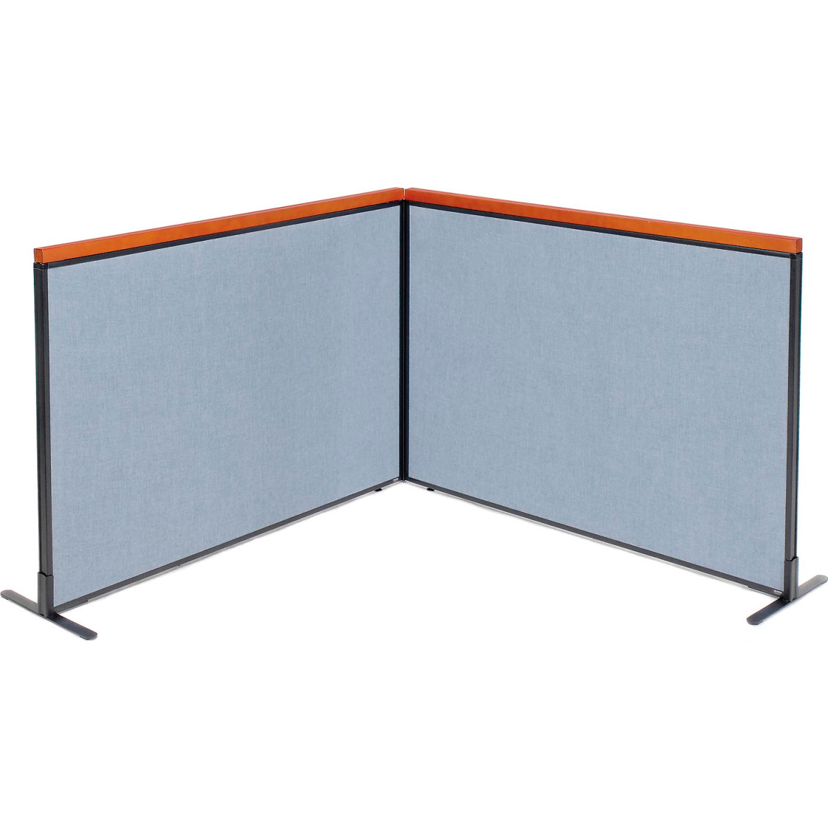 Picture of Global Industrial 695156BL Interion Deluxe Freestanding 2-Panel Corner Room Divider&#44; Blue - 60.25 x 43.5 in.