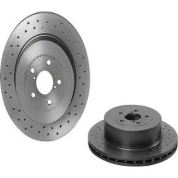 Premium UV Coated Rear Brake Rotor - Silver - 2004 Subaru Impreza - High Carbon