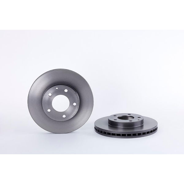 Premium UV Coated Front Brake Rotor - Silver - Front - Includes Fixing Screw Kit