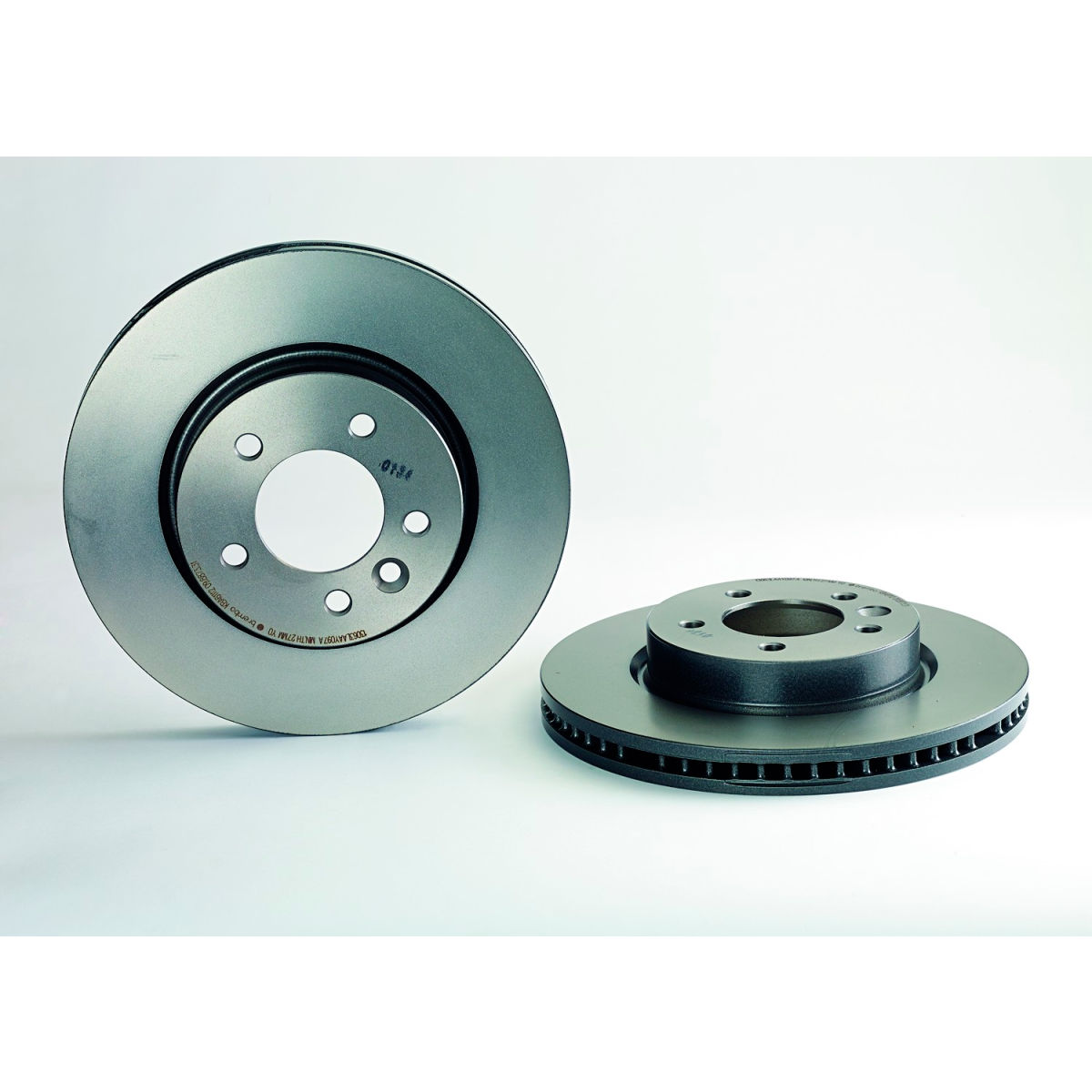 Premium UV Coated Front Brake Rotor - Silver - Front - Includes Fixing Kit