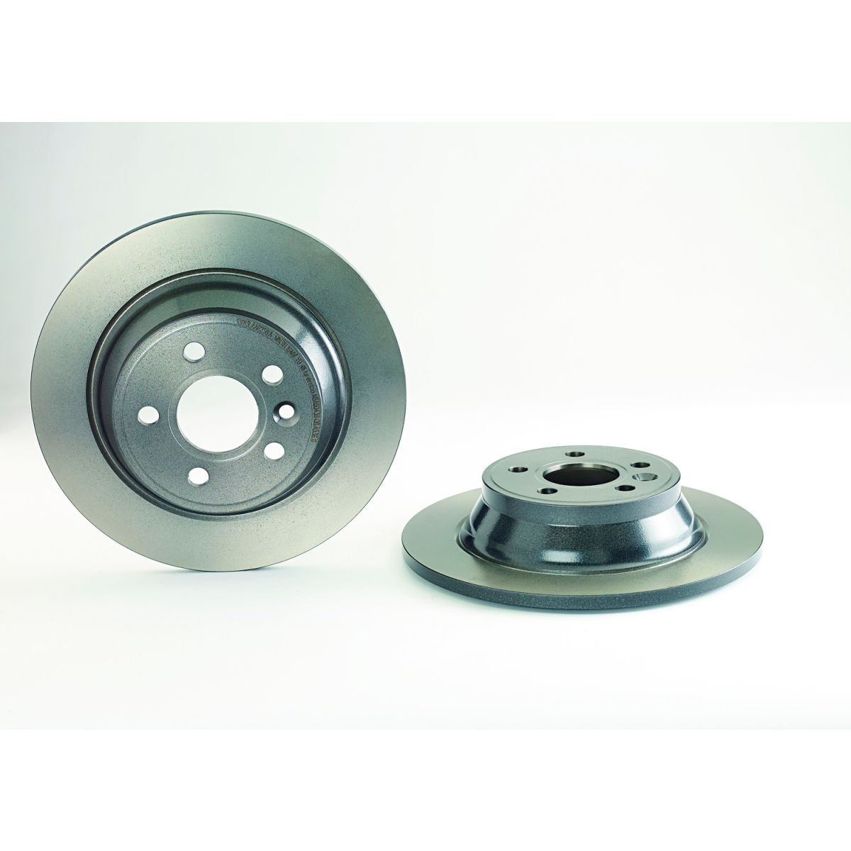Premium UV Coated Rear Brake Rotor - Silver - Rear Position - Includes Fixing Kit