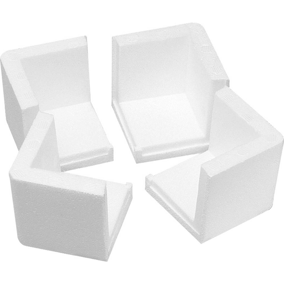 B546157 Foam Corners - White - 3 x 3 x 3 in. - 1000 per Case