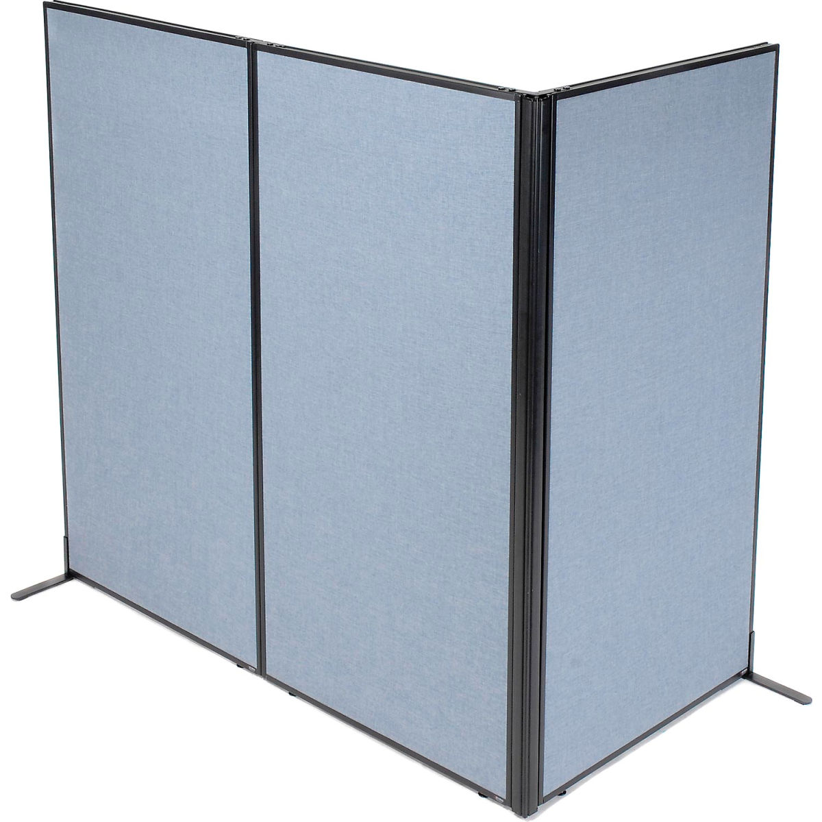 Picture of Global Industrial 695051BL Interion Freestanding 3-Panel Corner Room Divider&#44; Blue - 36.25 x 72 in.