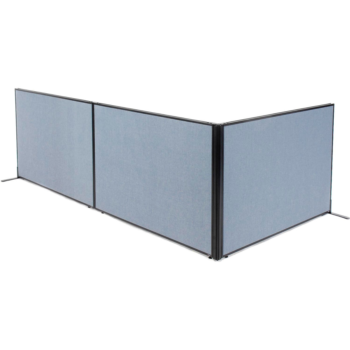 Picture of Global Industrial 695119BL Interion Freestanding 3-Panel Corner Room Divider&#44; Blue - 60.25 x 42 in.