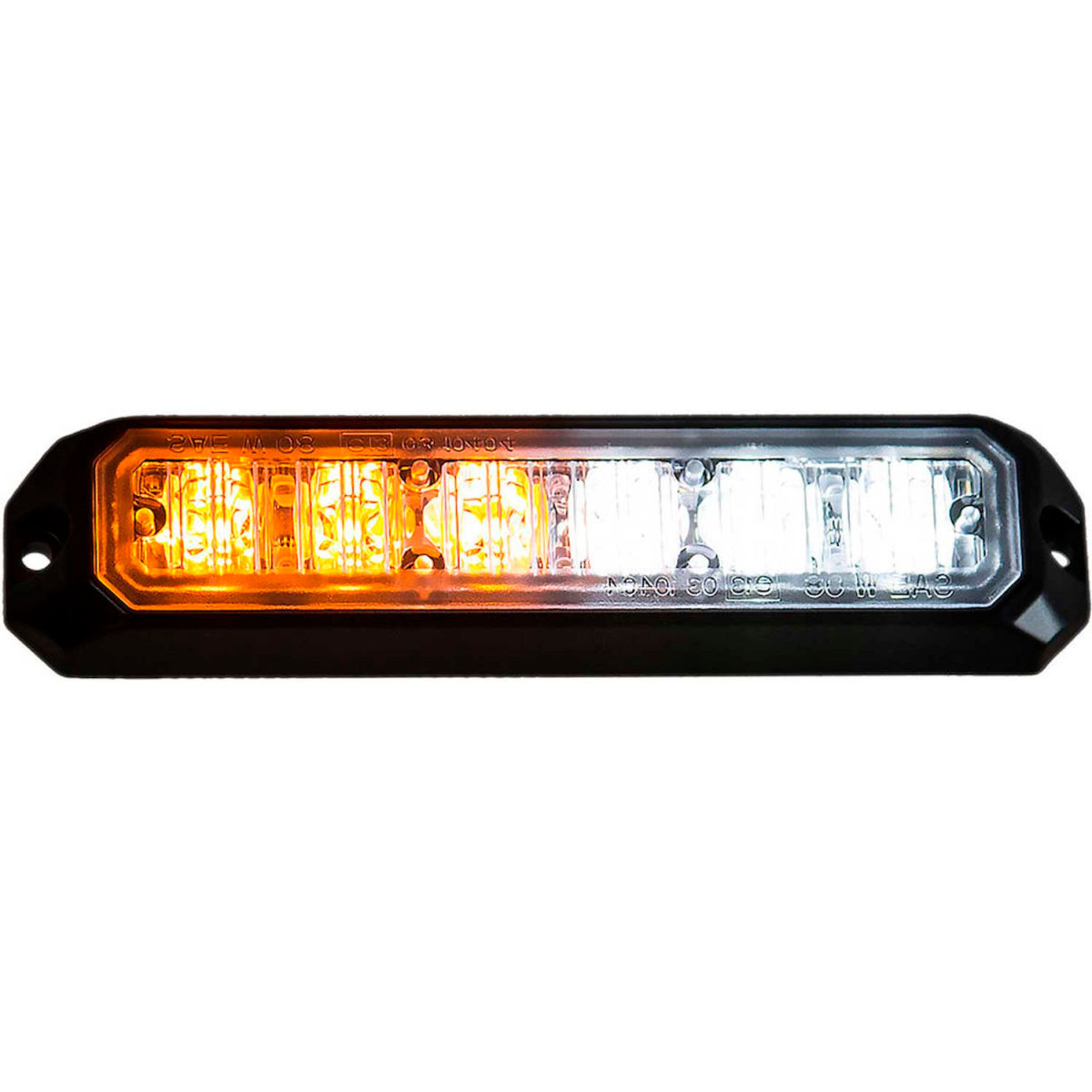 B2263005 5 in. Amber & Clear LED Strobe Light
