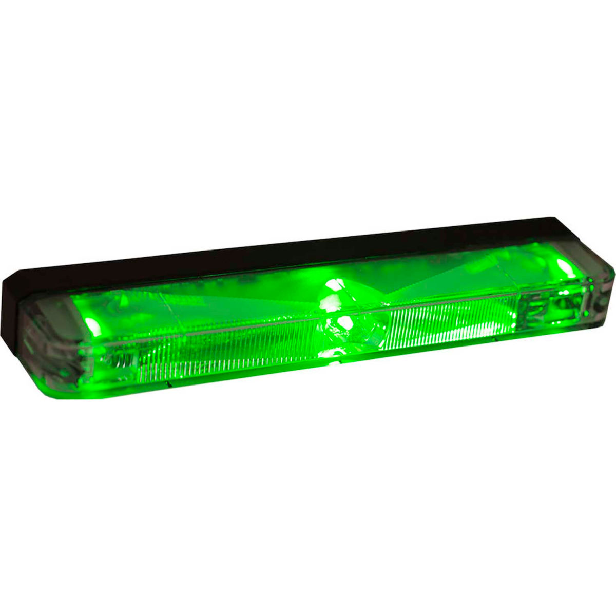 B2263028 5 in. Green Low Profile Strobe for Narrow Grill Spacing with 3 LED