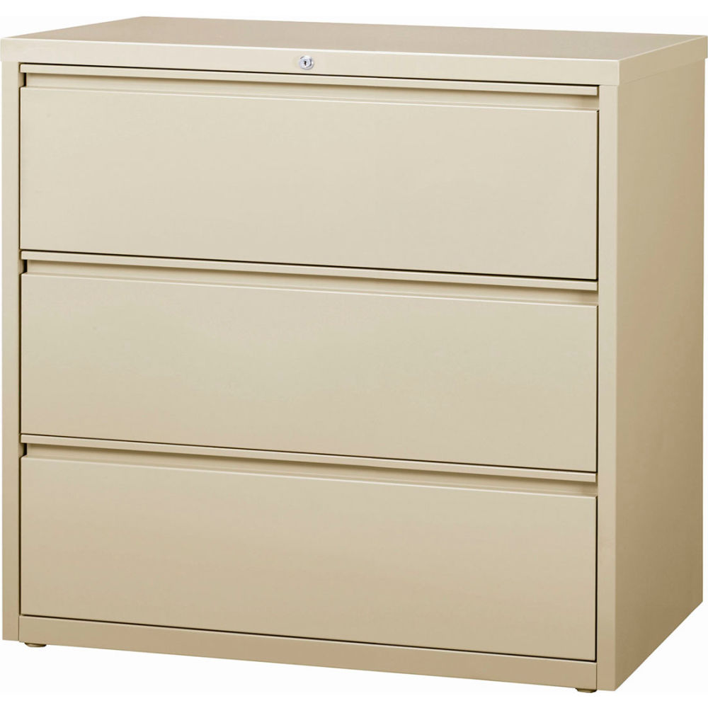 B691065 42 in. Lateral File Wide 3-Drawer File Cabinet - Putty