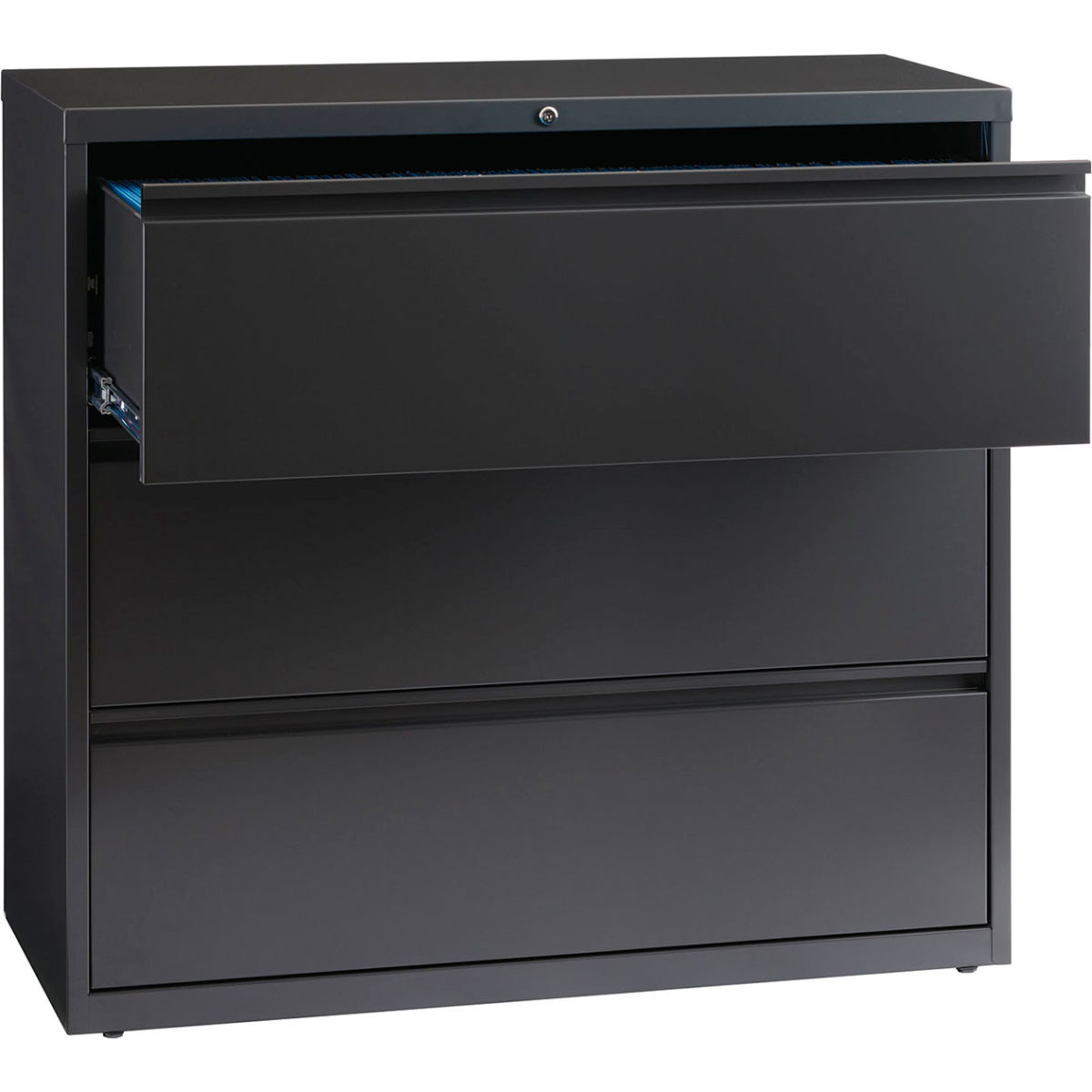 42 in. HL10000 Series Lateral File with 3-Drawer - Charcoal