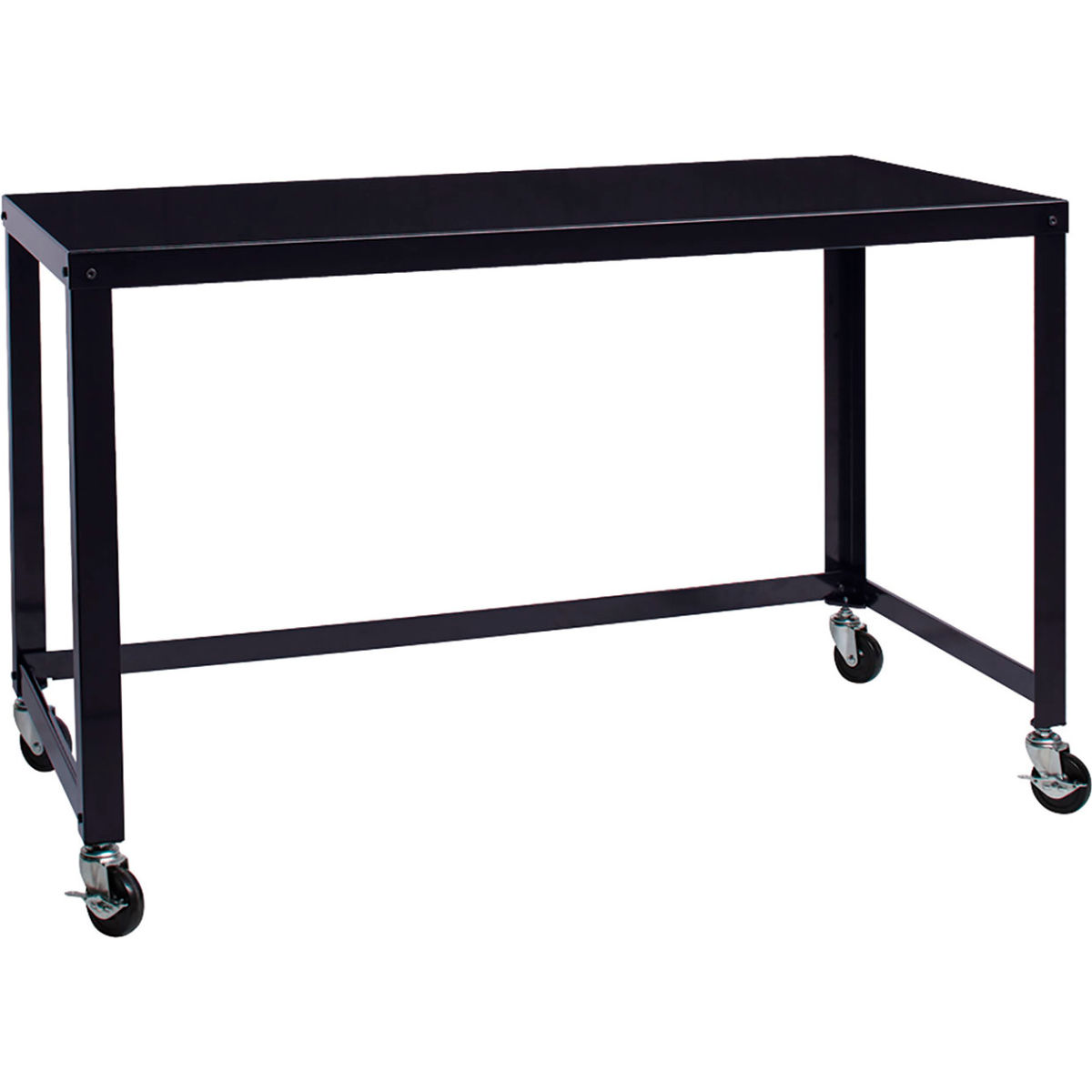 48 in. Steel Industrial Mobile Desk - Black