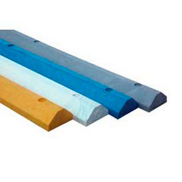Lightweight Recycled Plastic Car Stop, Blue - 72 x 6 x 3.25 in.