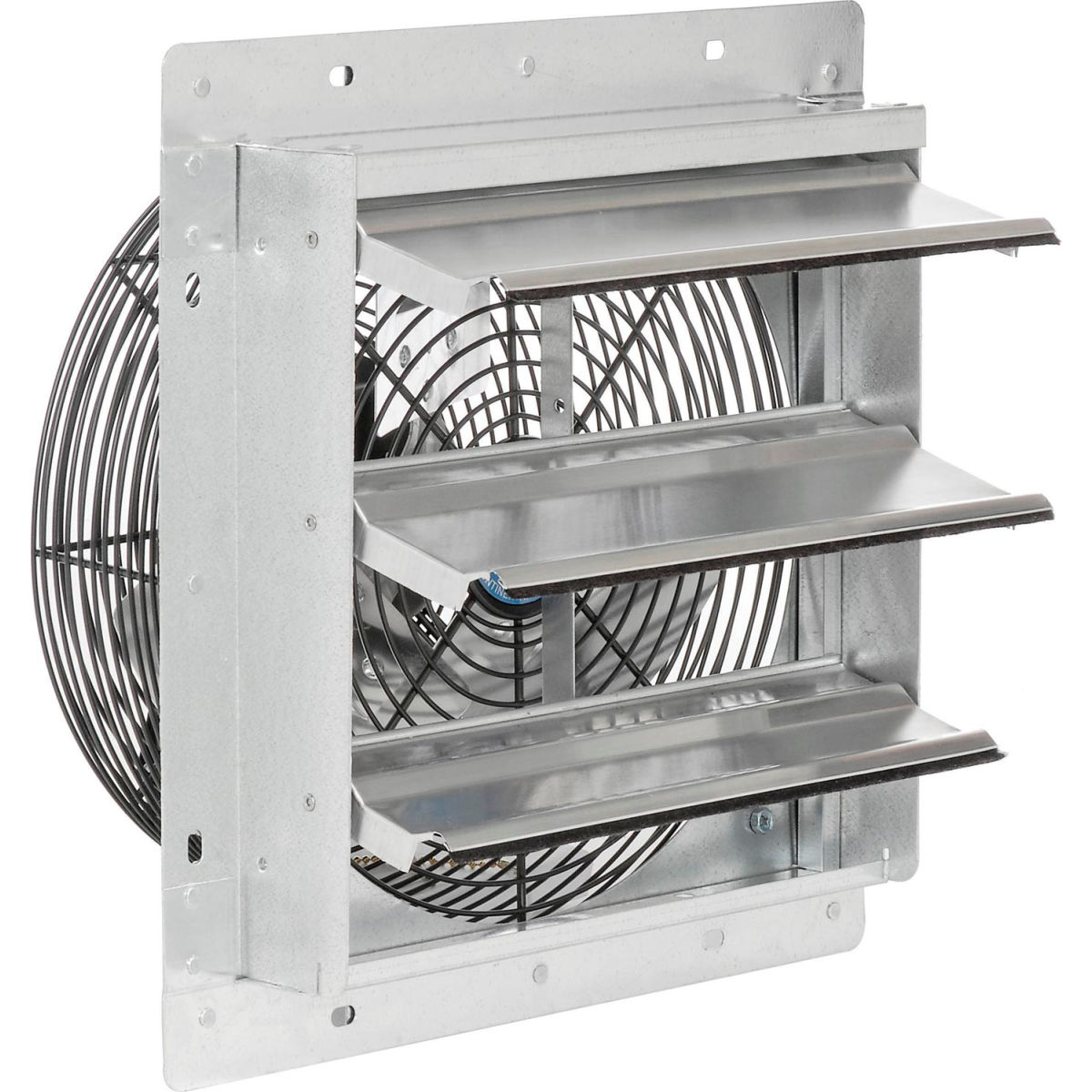 12 in. 0.08 HP 3-Speed Direct Drive Exhaust Fan with Shutter - Black
