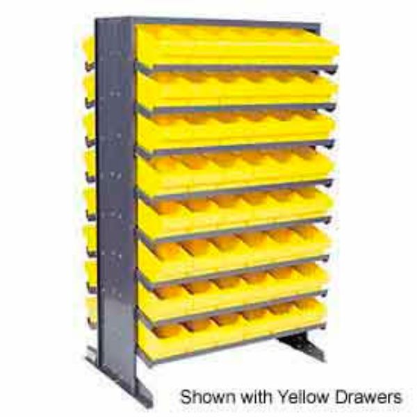 QPRD-601 Double Sided Rack with 96 Blue Euro Drawers - 24 x 36 x 60 in.
